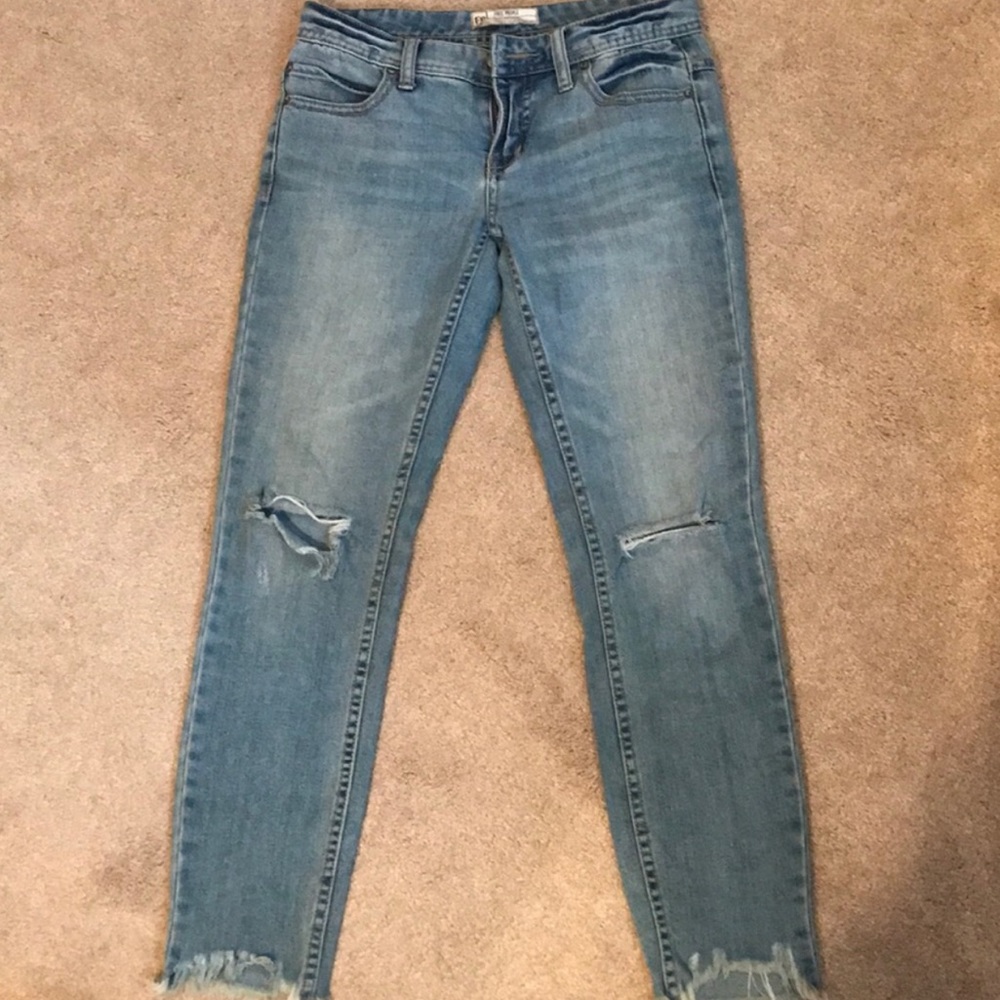 size 25 Free People skinny light wash jeans